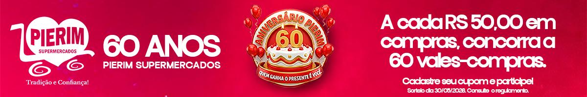 imagem do sorteio: Promoção Aniversário 60 Anos Pierim 